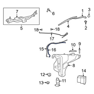 Dodge OE - Front Center Windshield Washer Hose