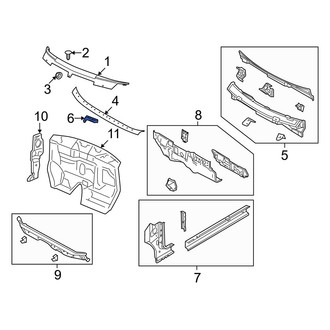 Dodge OE - Left Body A-Pillar Baffle Plate