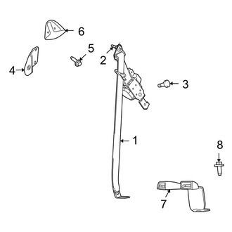 Dodge OE - Restraint Systems - Third Row Seat Belts