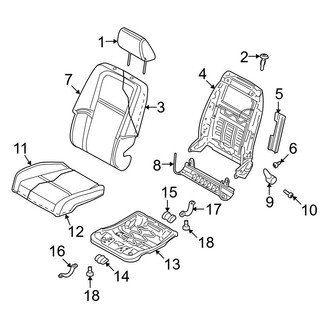 Dodge OE - Seats & Tracks - Driver Seat Components (Cloth Trim A7, D5, D7)