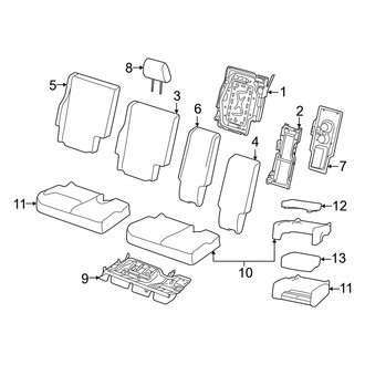 Dodge OE - Seats & Tracks - Rear Seat Components (Cloth Trim E5, 2nd Seat)