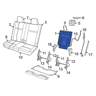 Dodge OE - Rear Left Seat Back Frame