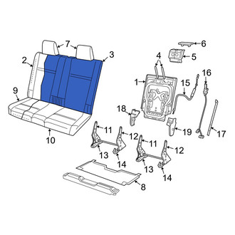 Dodge OE - Rear Right Seat Back Cushion Cover
