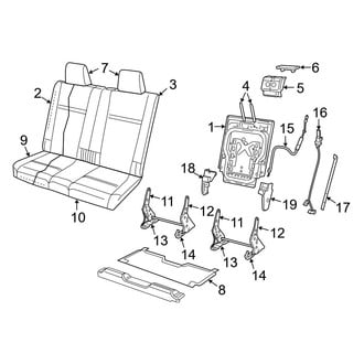 Dodge OE - Seats & Tracks - Rear Seat Components (Cloth Trim E7, 3rd Seat)