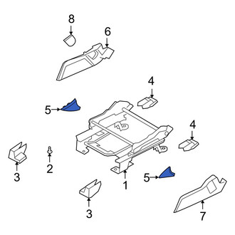 Dodge OE - Front Right Inner Seat Track Cover