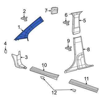 Dodge OE - Left Body A-Pillar Trim Panel