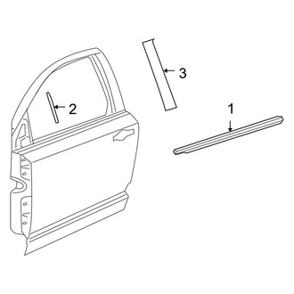 Dodge OE - Front Door - Exterior Trim