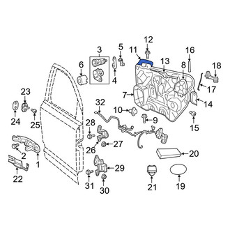 Dodge OE - Rear Right Inner Interior Door Handle