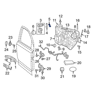 Dodge OE - Front Door Lock Rod Clip