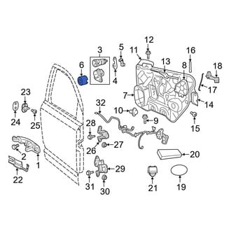 Dodge OE - Door Lock Cylinder Cap