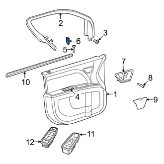 Dodge OE - Left Door Trim Panel Pocket Cap