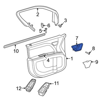 Dodge OE - Rear Interior Door Handle Trim
