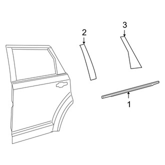 Dodge OE - Rear Door - Exterior Trim