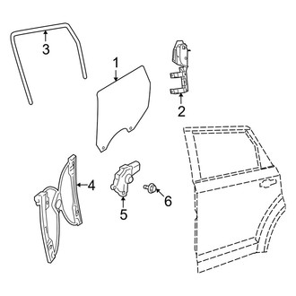 Dodge OE - Rear Door - Glass & Hardware