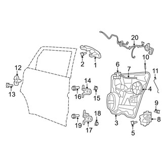 Dodge OE - Rear Door - Lock & Hardware