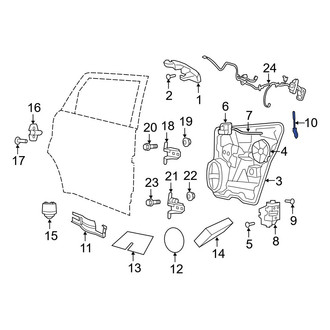Dodge OE - Rear Left Door Lock Operating Rod