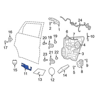 Dodge OE - Rear Left Exterior Door Handle Reinforcement