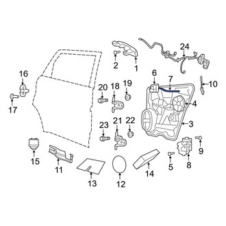 Dodge OE - Rear Door Latch Cable