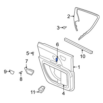 Dodge OE - Left Door Trim Panel Pocket Cap