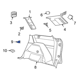 Dodge OE - Left Quarter Panel Trim Panel Clip