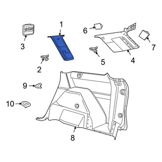 Dodge OE - Left Body C-Pillar Trim Panel