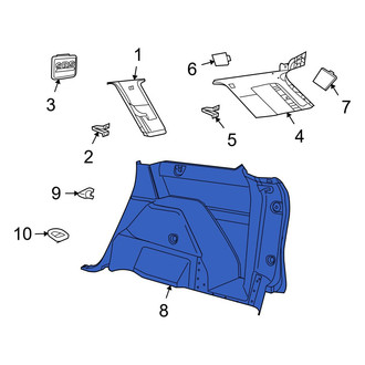 Dodge OE - Rear Left Interior Quarter Panel Trim Panel