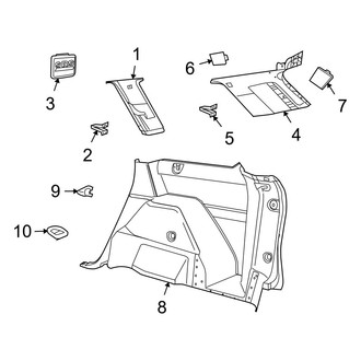 Dodge OE - Quarter Panel - Interior Trim (Driver Side)