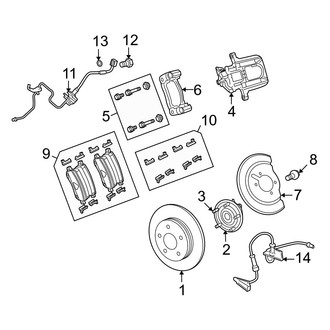 Dodge OE - Rear Suspension - Brake Components (FWD)