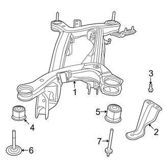 Dodge OE - Rear Suspension - Suspension Components (Suspension, Crossmember), (AWD)