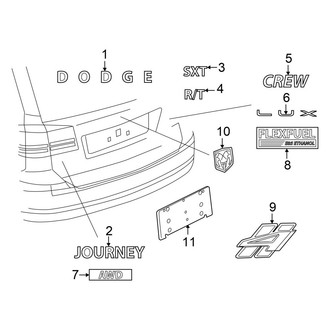 Dodge OE - Lift Gate - Exterior Trim