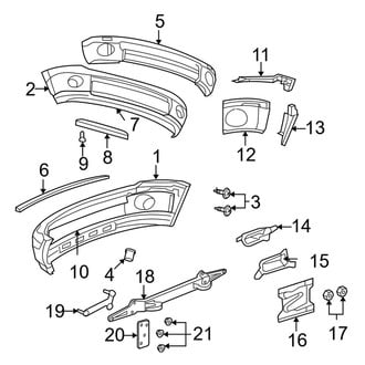 Dodge OE - Front Bumper - Bumper & Components (1-Piece Bumper)