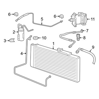 Dodge OE - Air Conditioner & Heater - Condenser, Compressor & Lines (1500 Regular Cab / Quad Cab 5.7L)