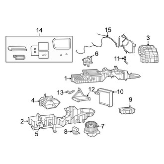 Dodge OE - Air Conditioner & Heater - Evaporator & Heater Components (1500 Regular Cab / Quad Cab)