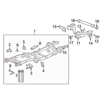 Dodge OE - Frame & Components (Frame & Crossmembers), (RWD)