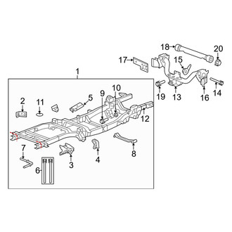 Dodge OE - Frame & Components (Frame & Crossmembers), (1500 Regular Cab / Quad Cab 4WD)