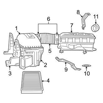Dodge OE - Engine - Air Intake (Regular Cab / Quad Cab 3.7L)