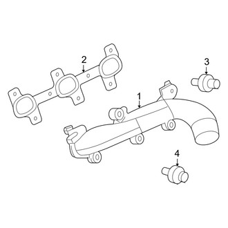 Dodge OE - Exhaust System - Manifold (Regular Cab / Quad Cab 3.7L)