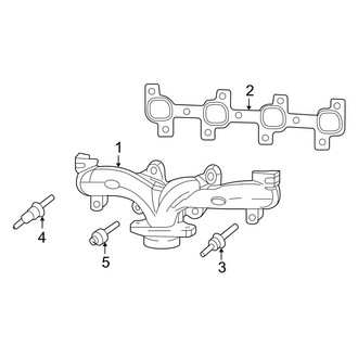 Dodge OE - Exhaust System - Manifold (1500 Regular Cab / Quad Cab 4.7L)