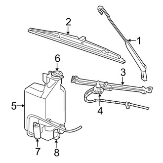 Dodge OE - Windshield - Wiper & Washer Components (1500 Regular Cab / Quad Cab)