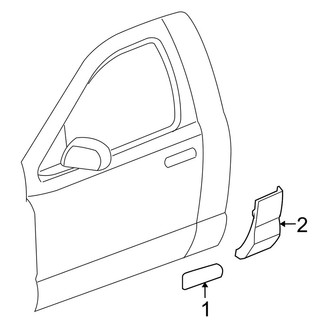 Dodge OE - Cab - Exterior Trim (Regular Cab), (Regular Cab)