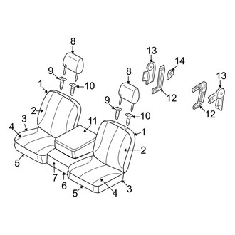 Dodge OE - Seats & Tracks - Front Seat Components (Vinyl Trim (TX)), (1500 Quad Cab)