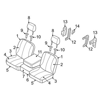 Dodge OE - Seats & Tracks - Front Seat Components (Cloth Trim (P9)), (1500 Quad Cab)