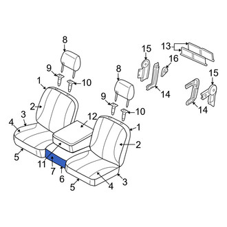 Dodge OE - Front Left Seat Cover