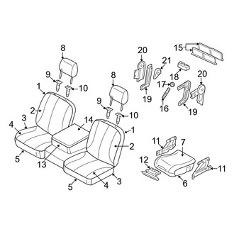 Dodge OE - Seats & Tracks - Front Seat Components (Trim (M9)), (1500 Quad Cab)