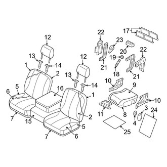Dodge OE - Seats & Tracks - Front Seat Components (Leather Trim (VL)), (1500 Quad Cab)