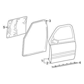 Dodge OE - Door & Components (Regular Cab), (1500 2 Doors)