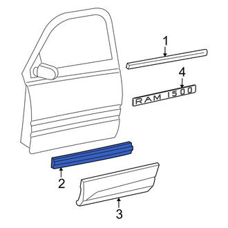 Dodge OE - Front Left Door Molding