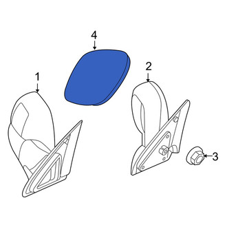 Dodge OE - Front Left Door Mirror Glass