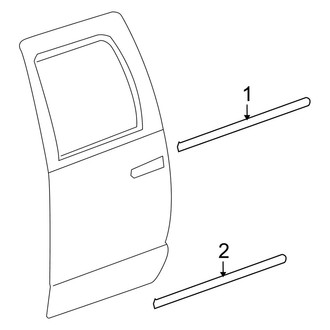 Dodge OE - Rear Door - Exterior Trim (1500 Quad Cab)