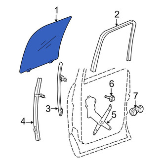 Dodge OE - Rear Right Door Glass